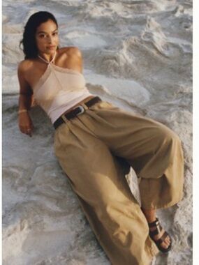 Maeve Cotton linen Balloon trousers M